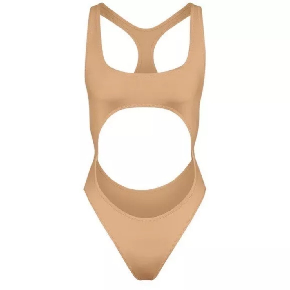NWT Skims swim cut out monokini ochre XS